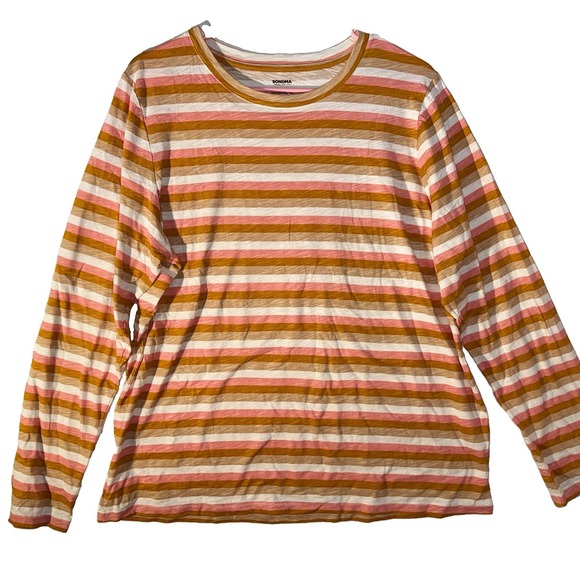Sonoma Tops - SONOMA Women Long Sleeve Pullover Cotton The Everyday Tee Shirt Extra Large